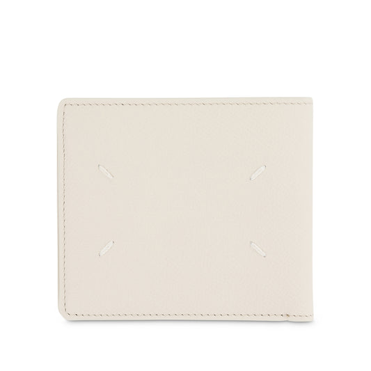 Grained Slim Bi-Fold Wallet in Grey