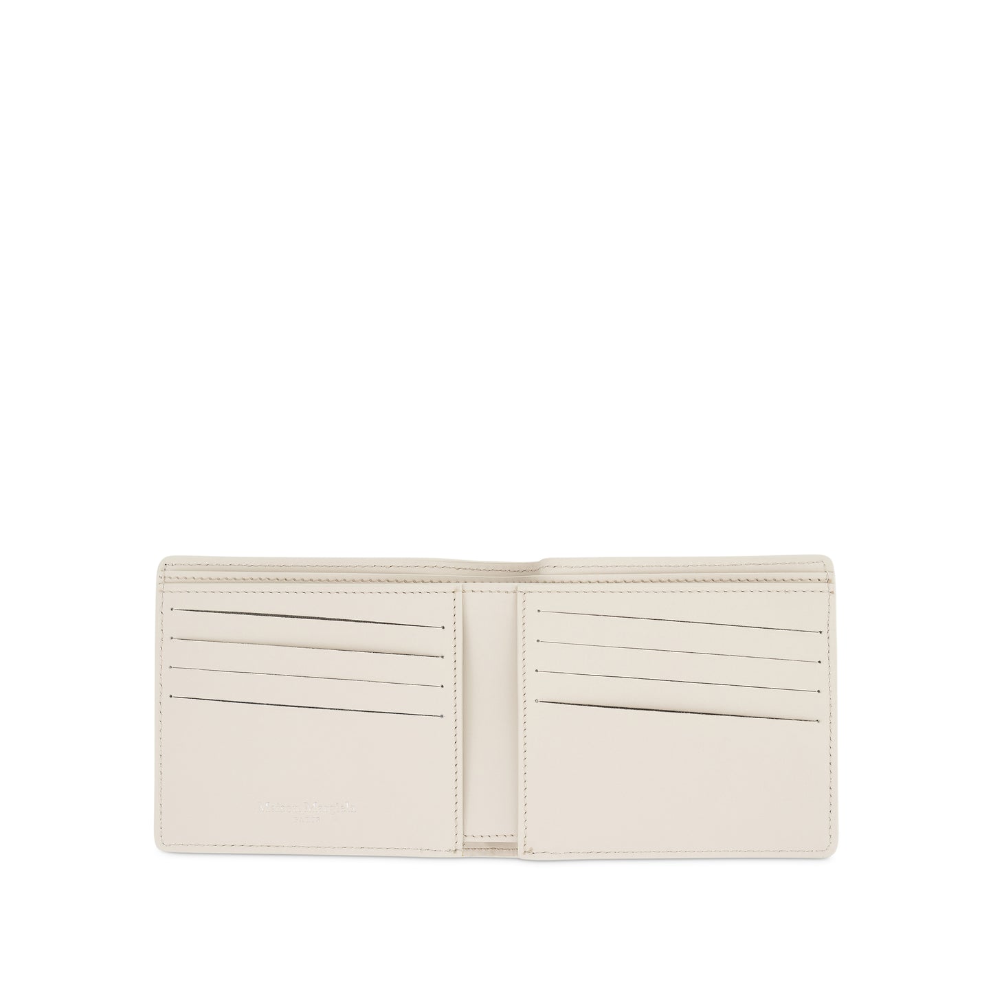 Grained Slim Bi-Fold Wallet in Grey