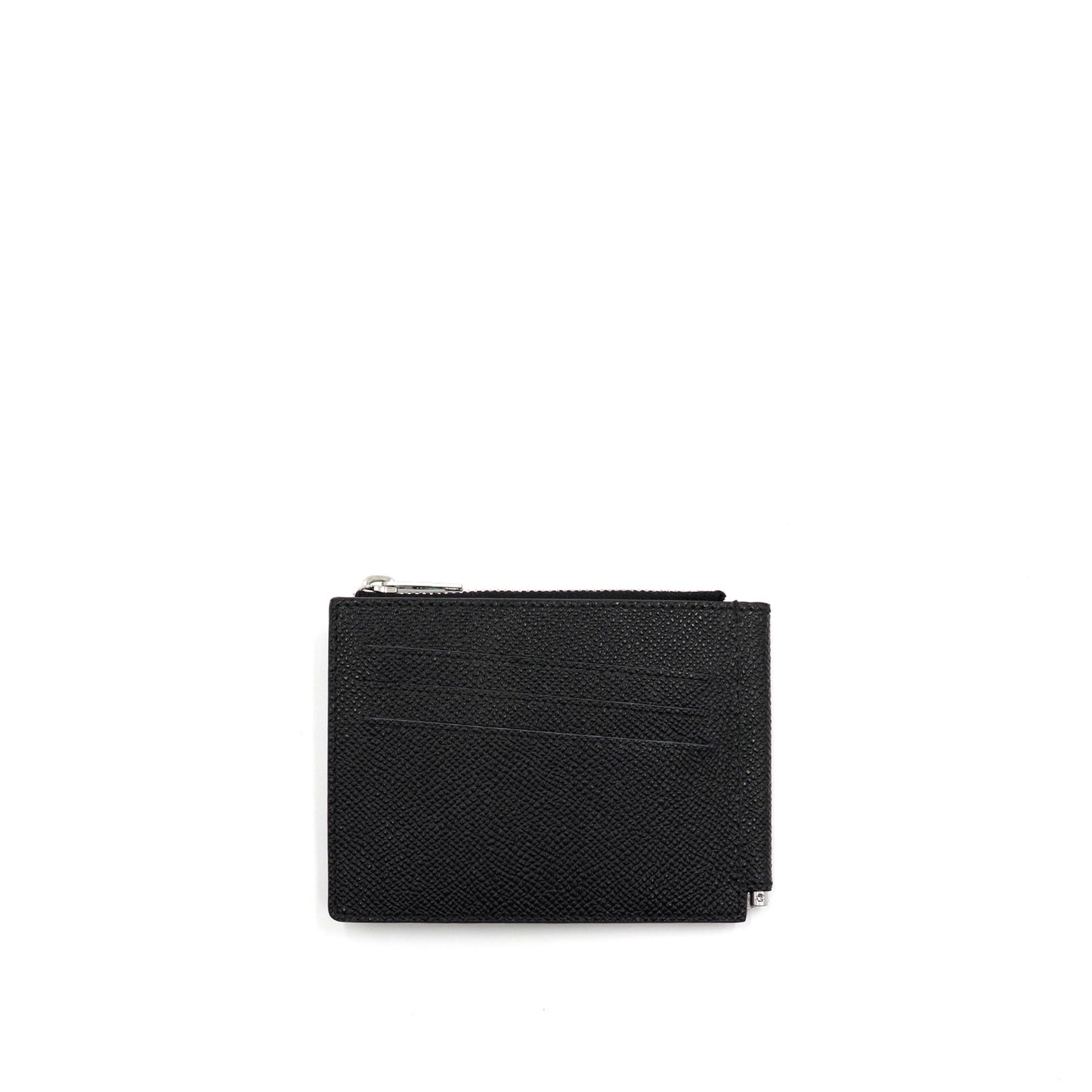 Four Stitch Money Clip Wallet in Black
