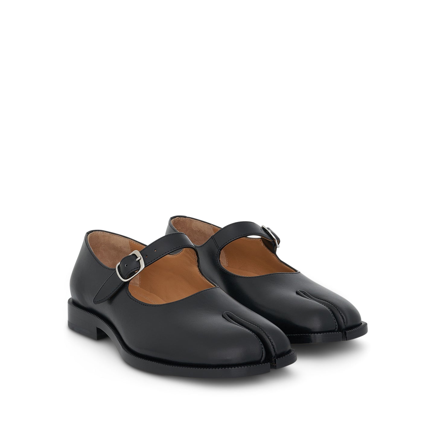 Tabi Mary Janes with Strap in Black