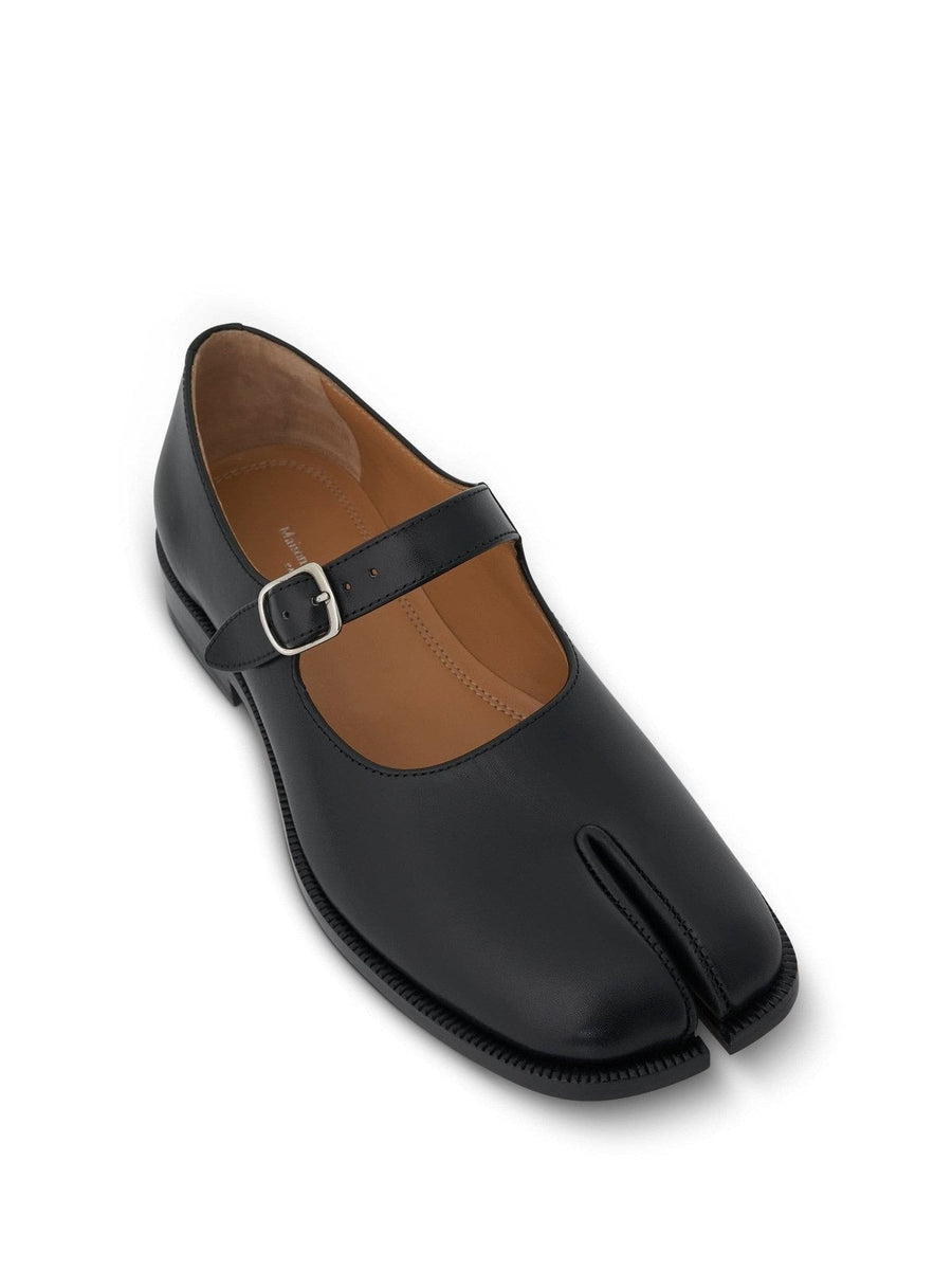 Maison Margiela Tabi Mary Janes with Strap in Black