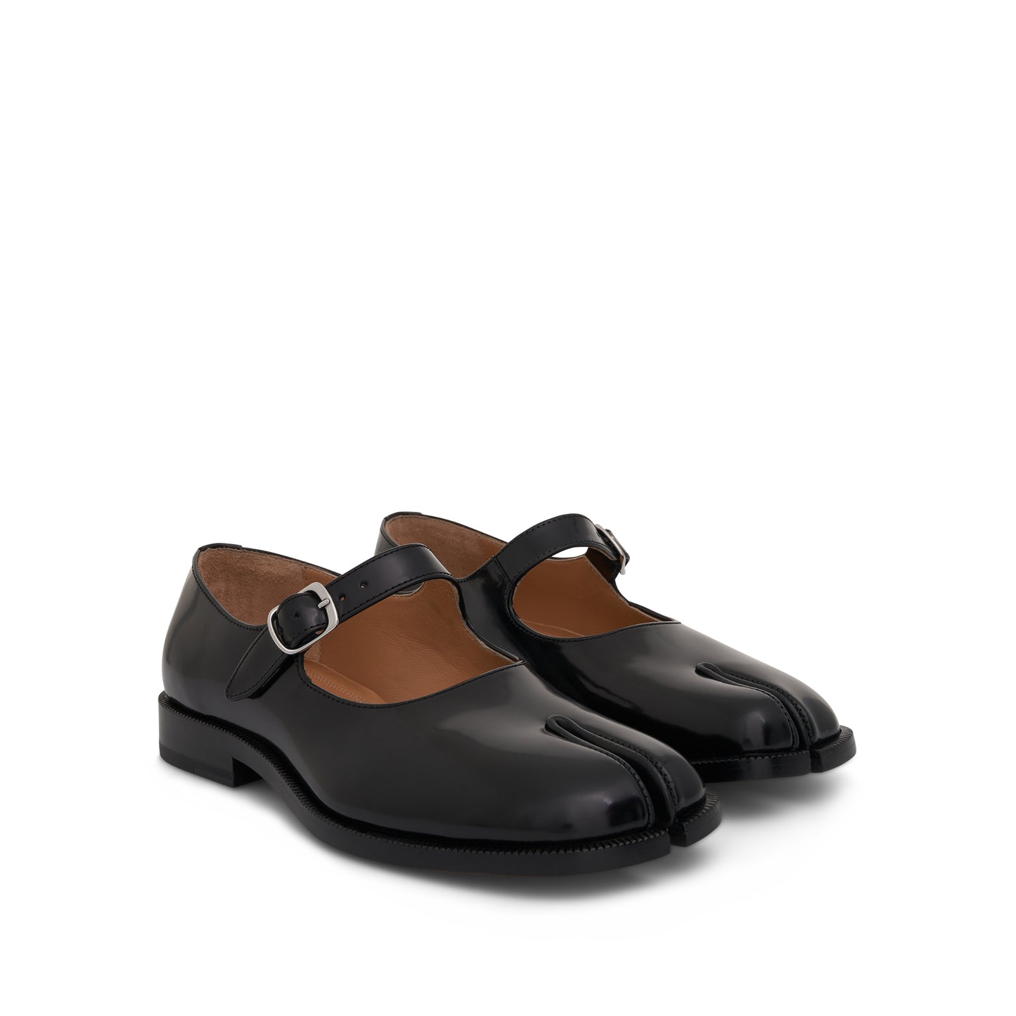 Tabi Mary Janes with Strap in Black