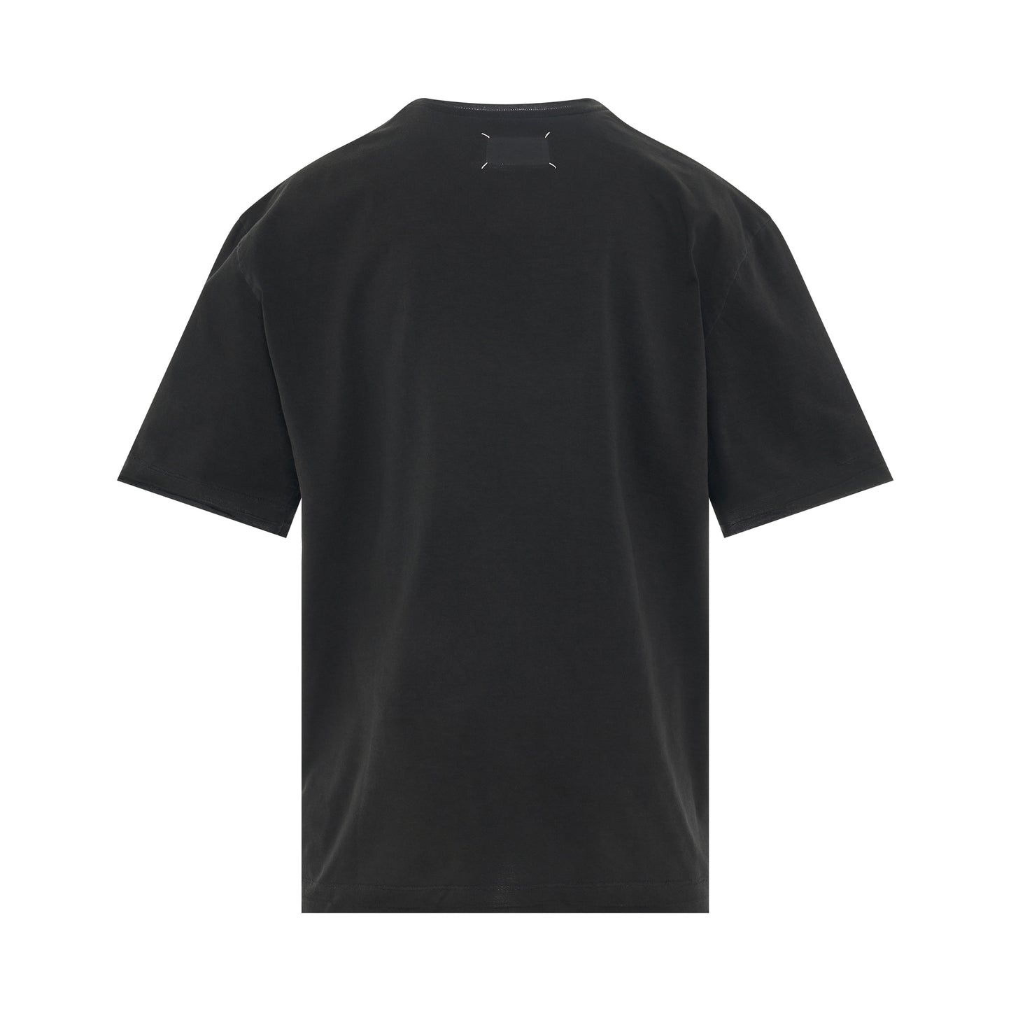 Open Seam T-Shirt in Washed Black