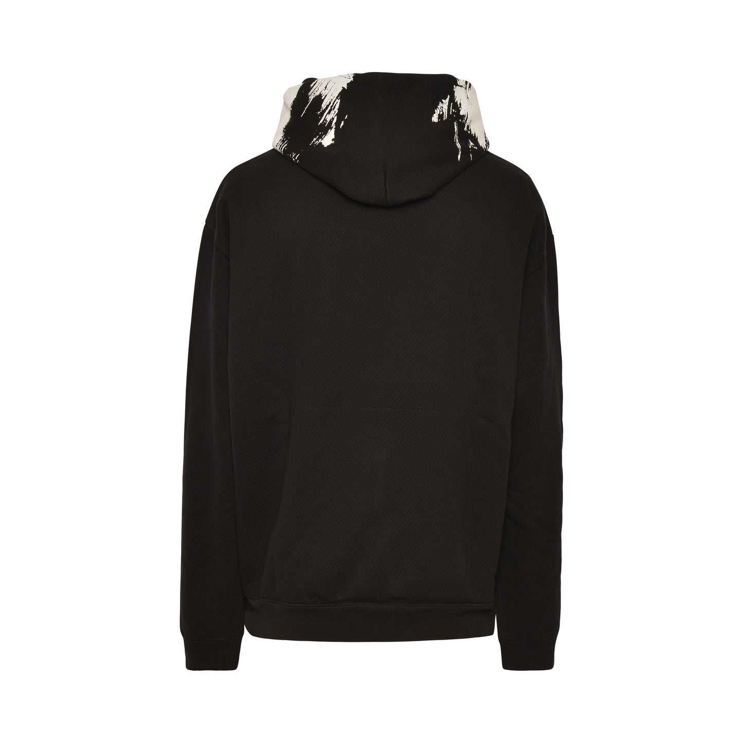 Paint Effect Hoodie in Black