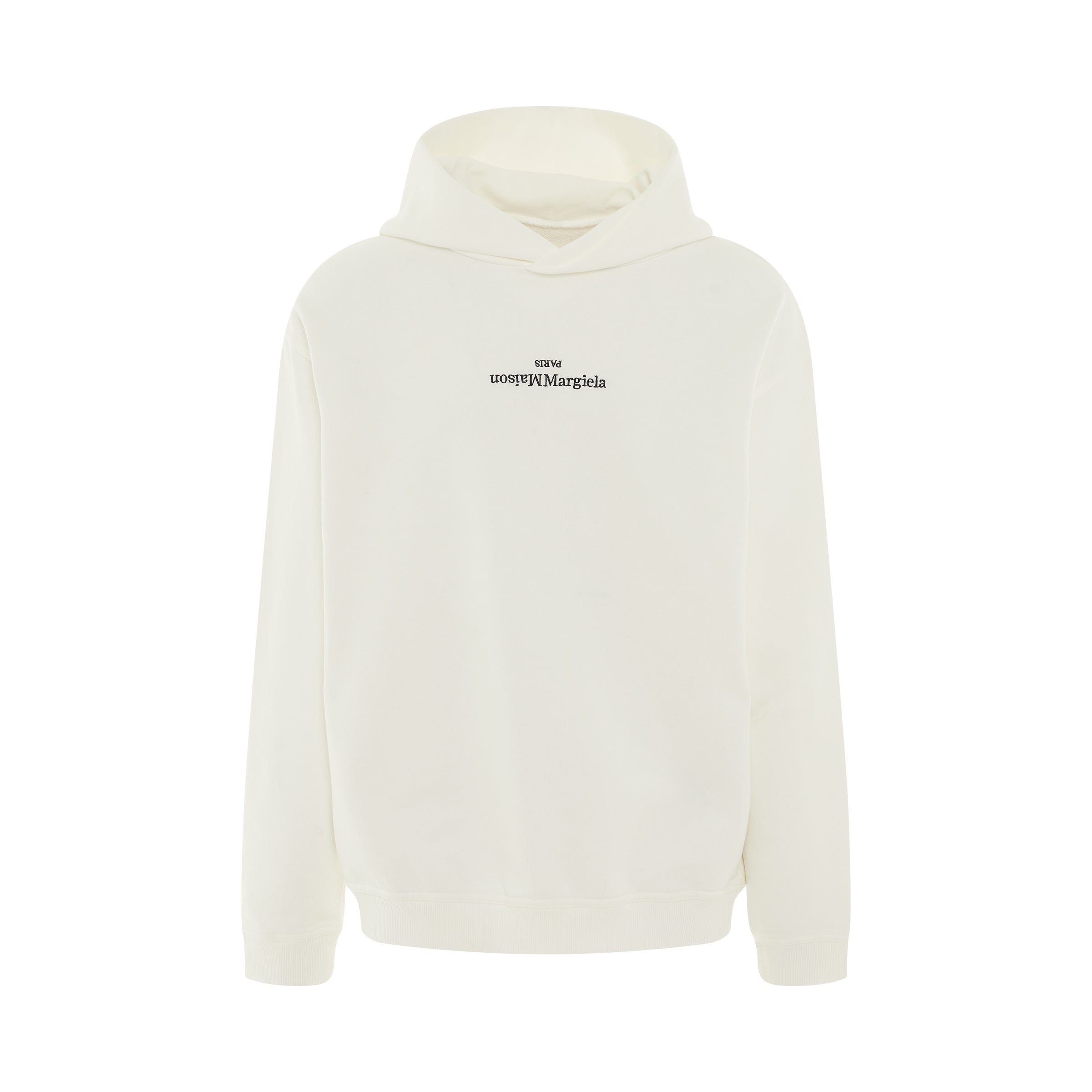 maison margiela upside down logo hoodie in white regular price $ 1150 ...
