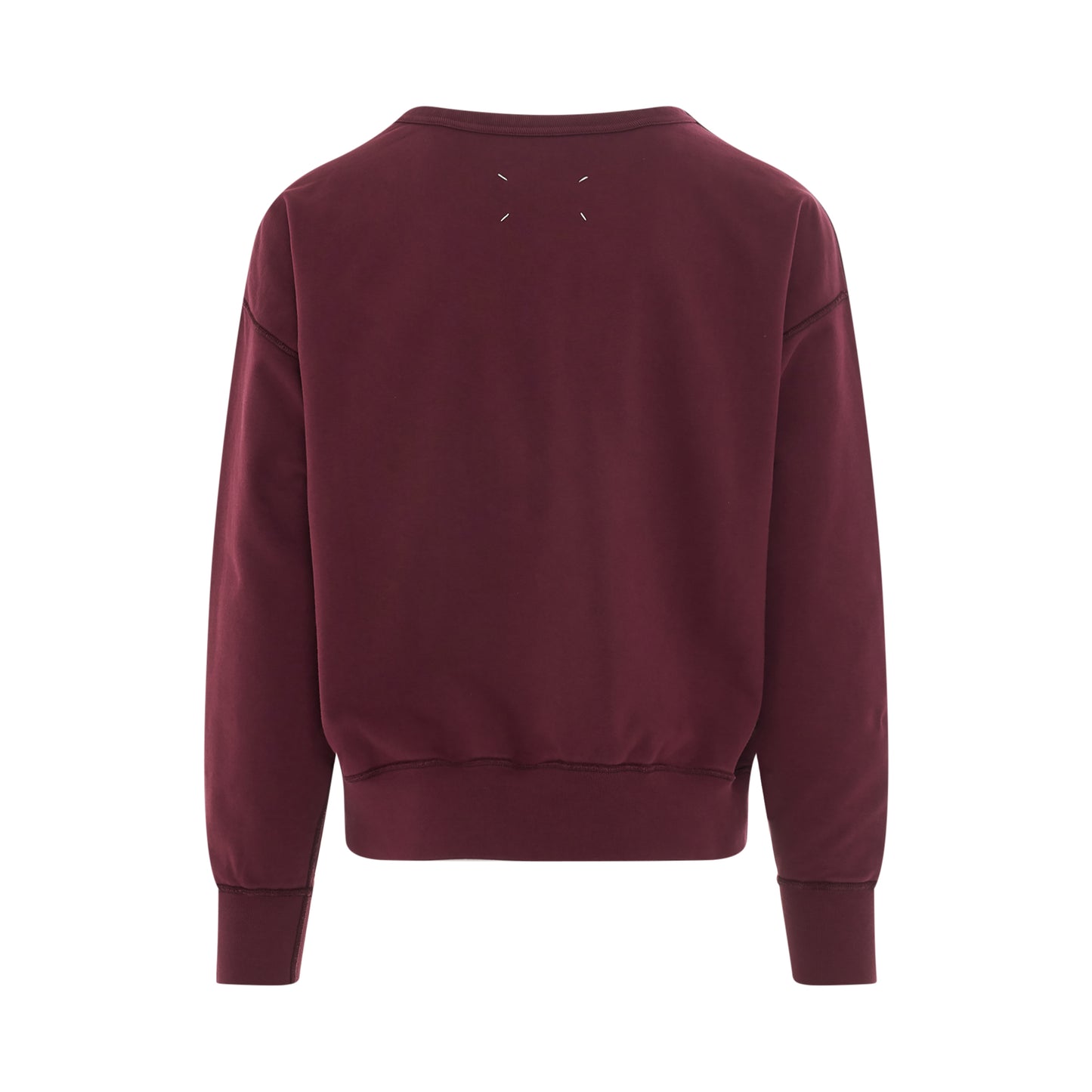 Upside Down Logo Sweatshirt in Burgundy