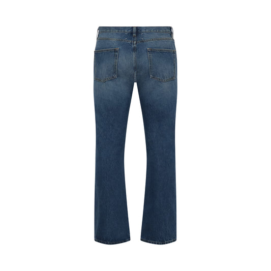 Straight Cut Denim Jeans in Blue