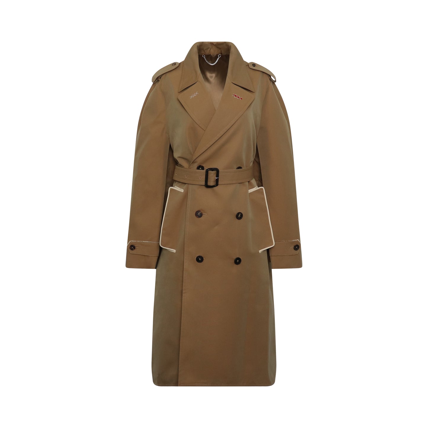 Double Breasted Trench Coat in Sand