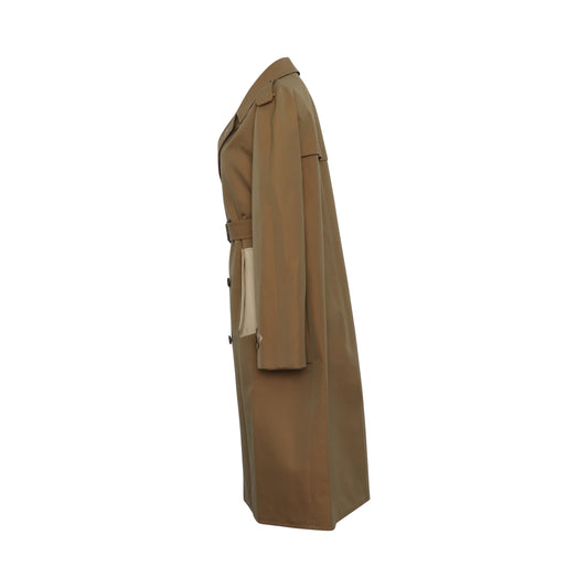 Double Breasted Trench Coat in Sand