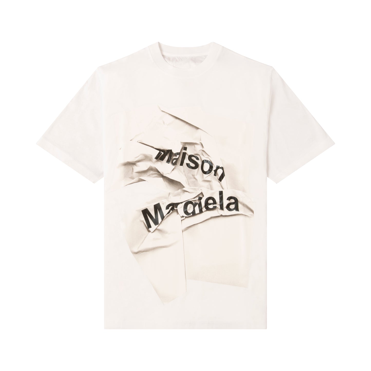 Maison Margiela Logo Print T-Shirt in White