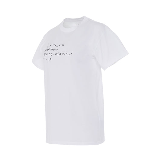 Numbers Logo Cotton T-Shirt in White