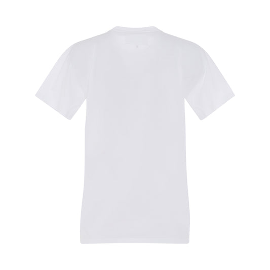 Numbers Logo Cotton T-Shirt in White