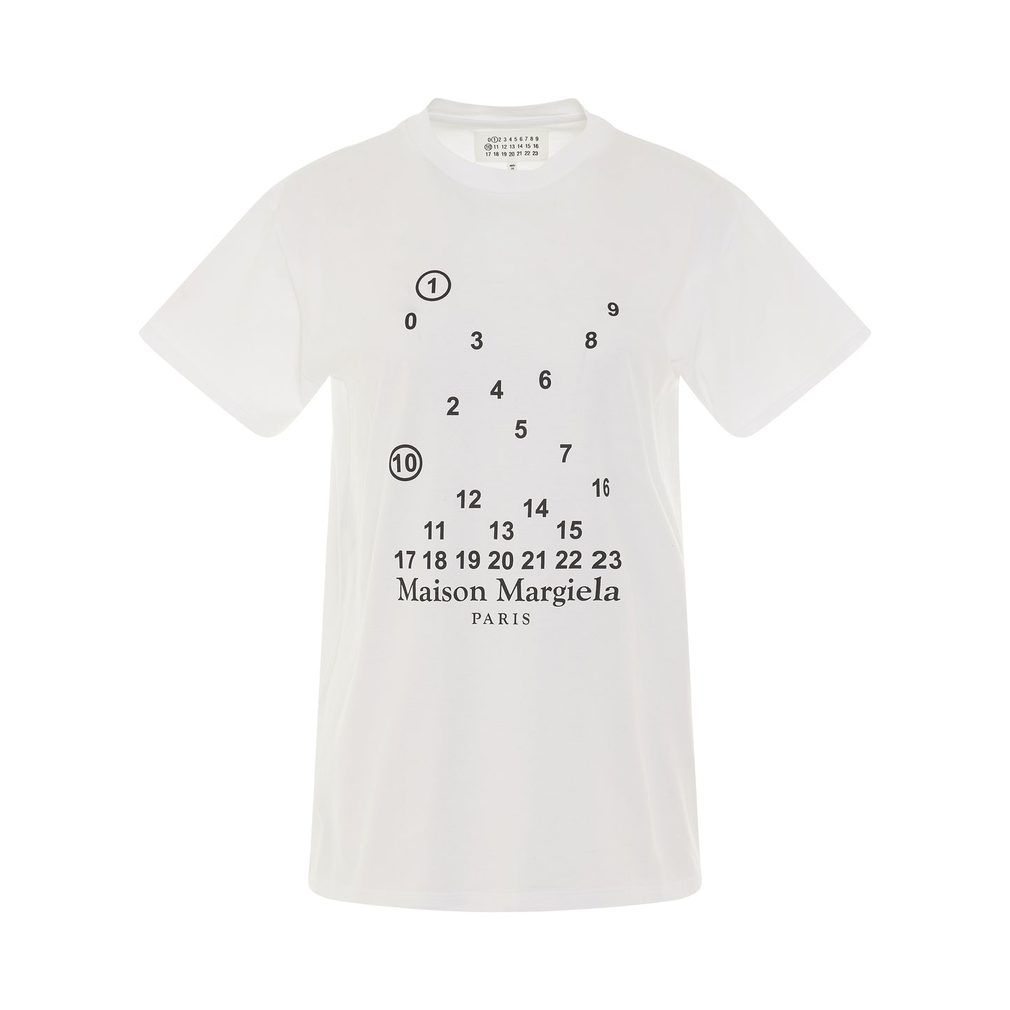 Scattered Numeric Logo T-Shirt in White