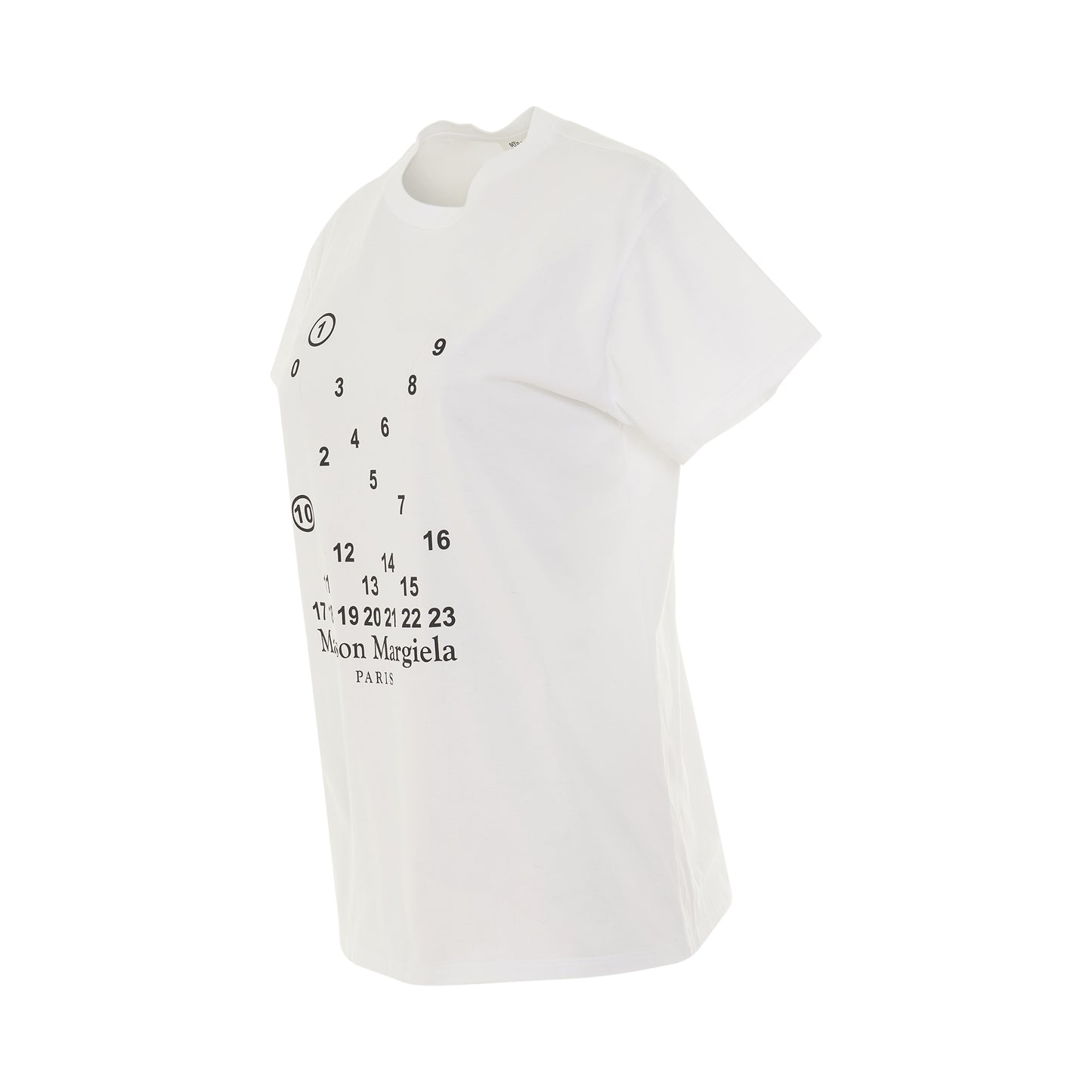 Scattered Numeric Logo T-Shirt in White