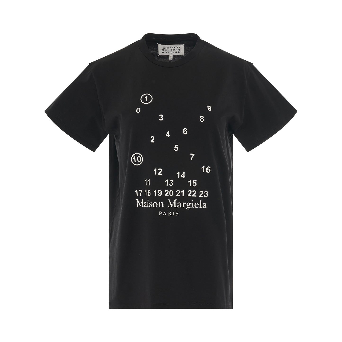 Scattered Numeric Logo T-Shirt in Black