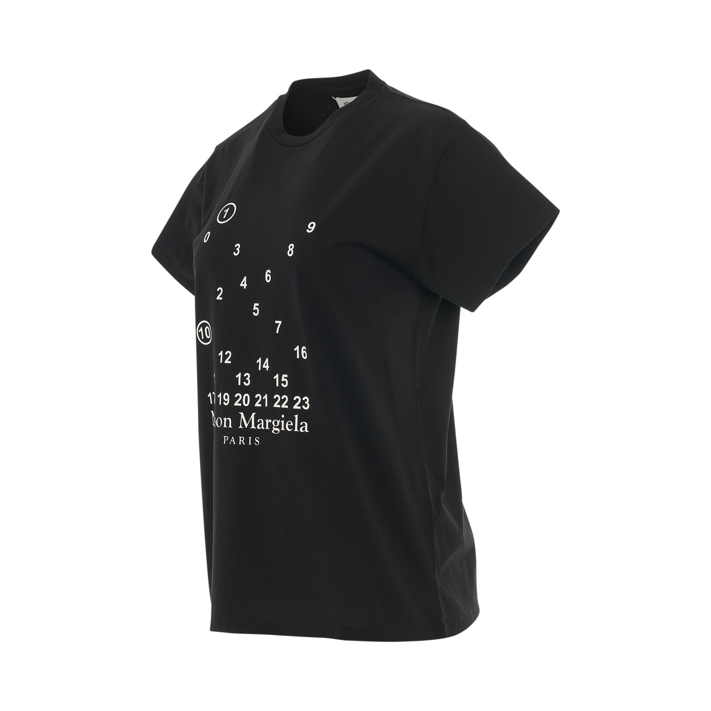 Scattered Numeric Logo T-Shirt in Black