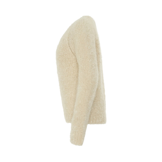 Mohair & Wool Sweater in Off White