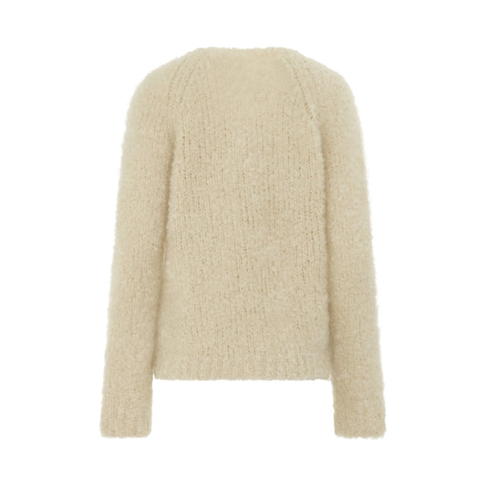 Mohair & Wool Sweater in Off White