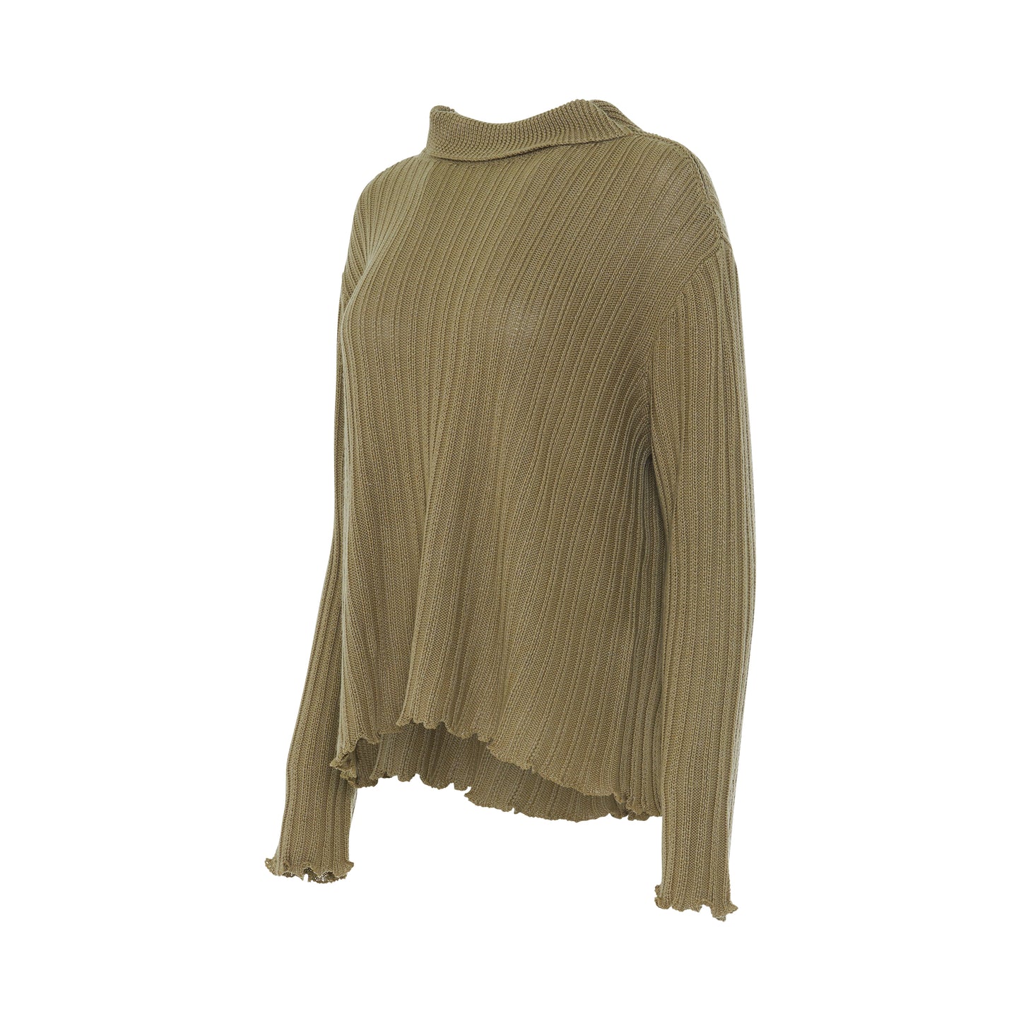 Knitted Long Sleeve Loose Pullover in Pistachio
