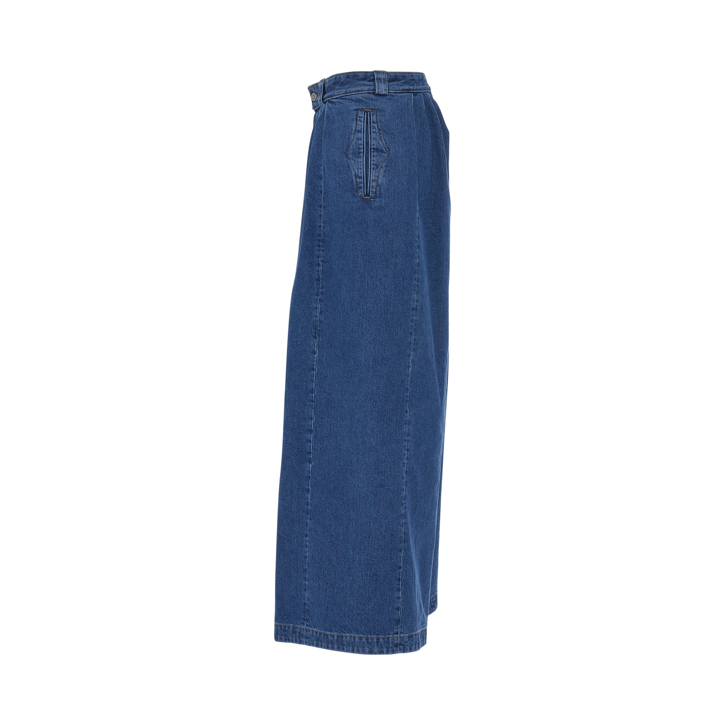 Long Baggy Straight Jeans in Light Dirty Stone Wash