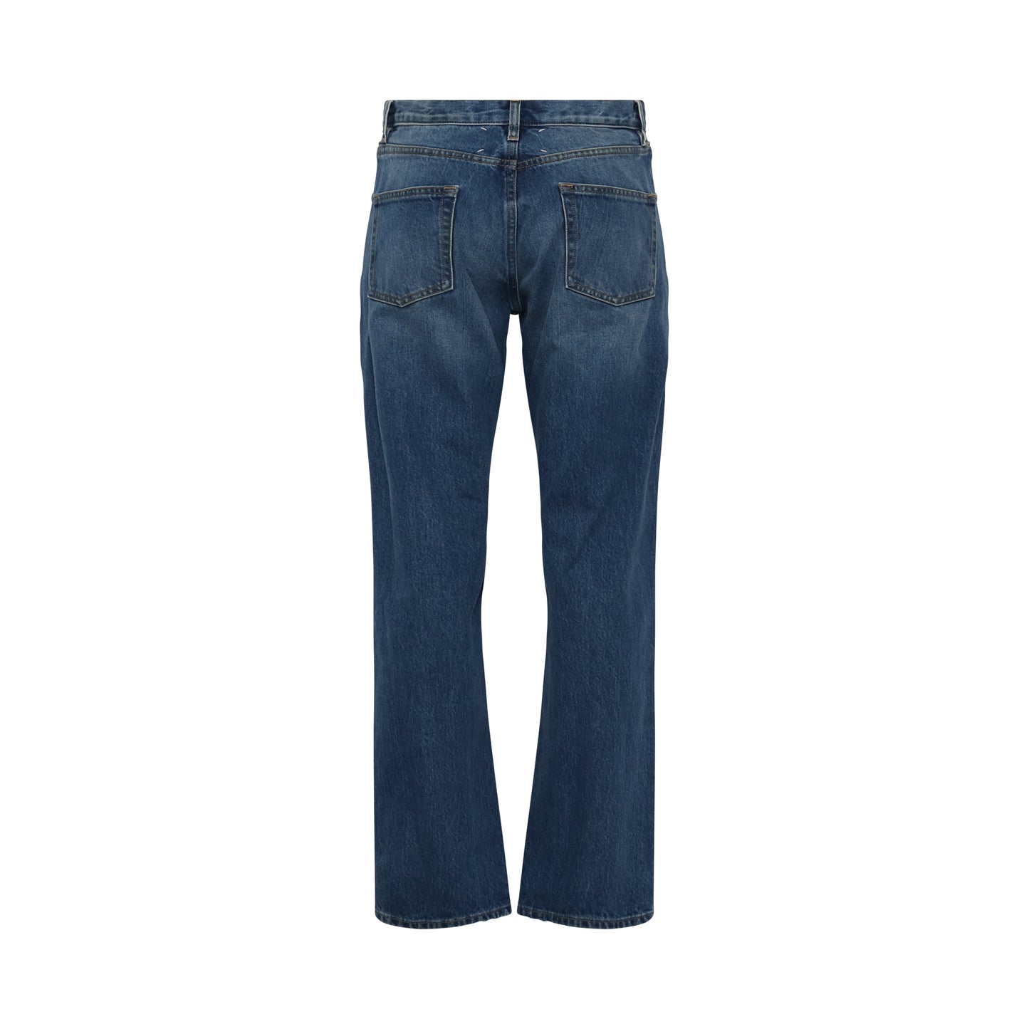Mid-Rise Straight Leg Jeans in Blue
