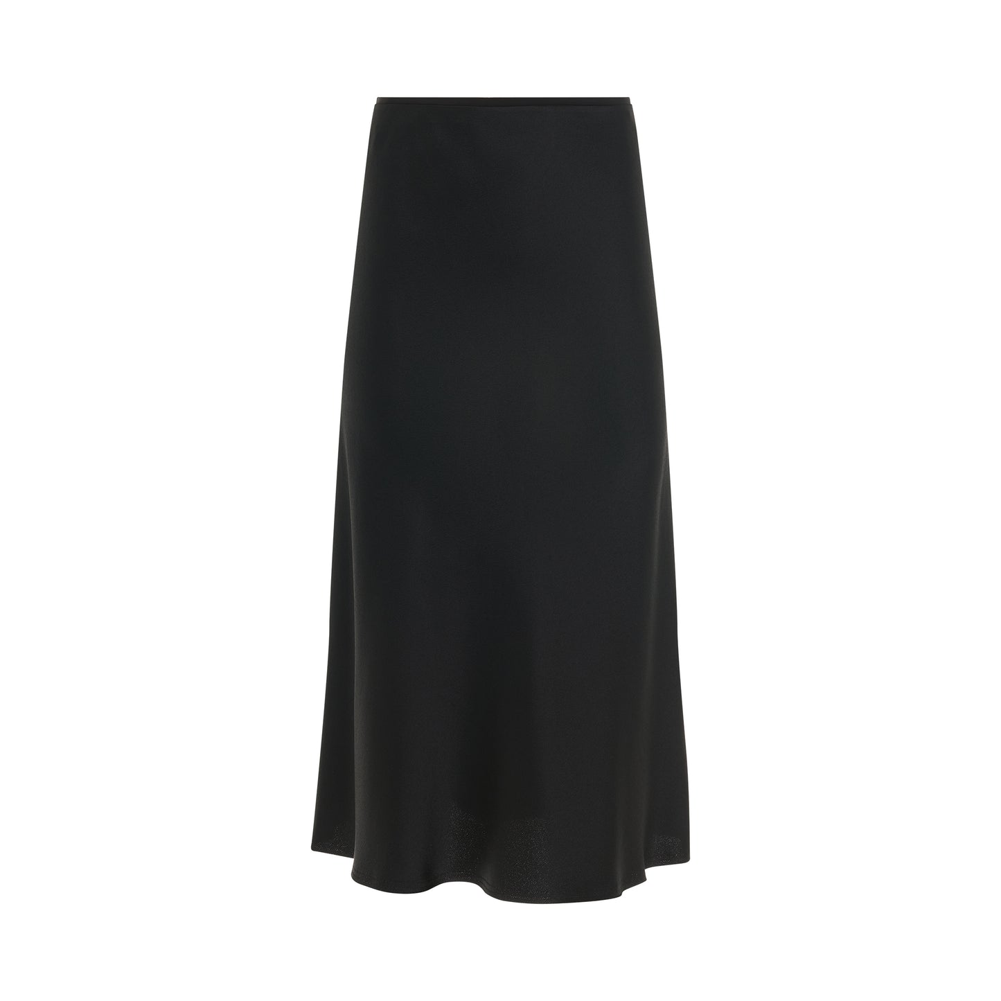 Straight Knee Length Skirt in Black