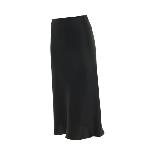 Straight Knee Length Skirt in Black