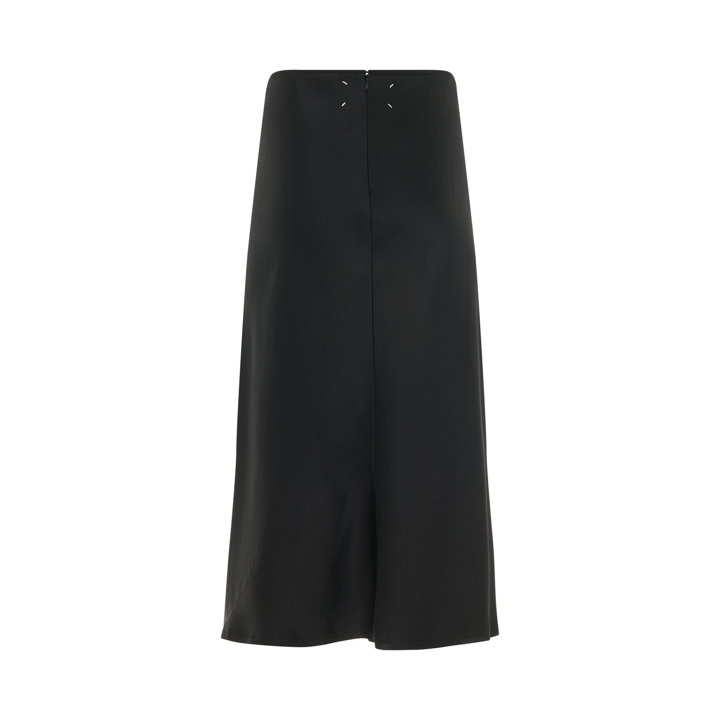 Straight Knee Length Skirt in Black