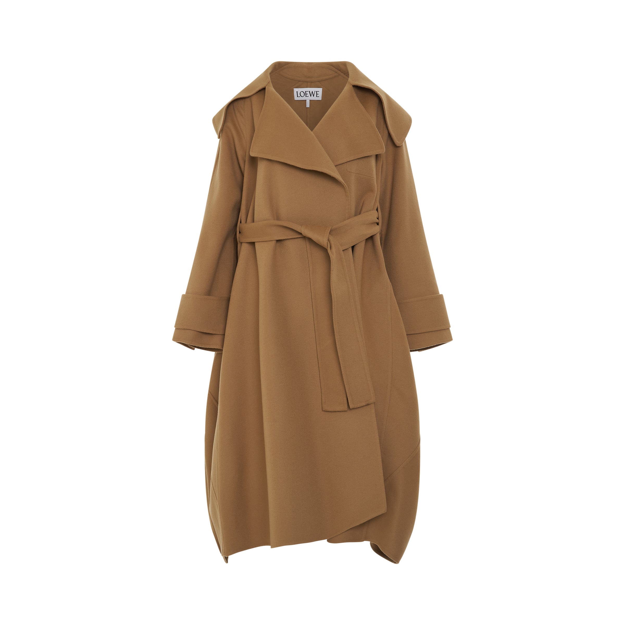 Adjusted Belt Coat in Camel