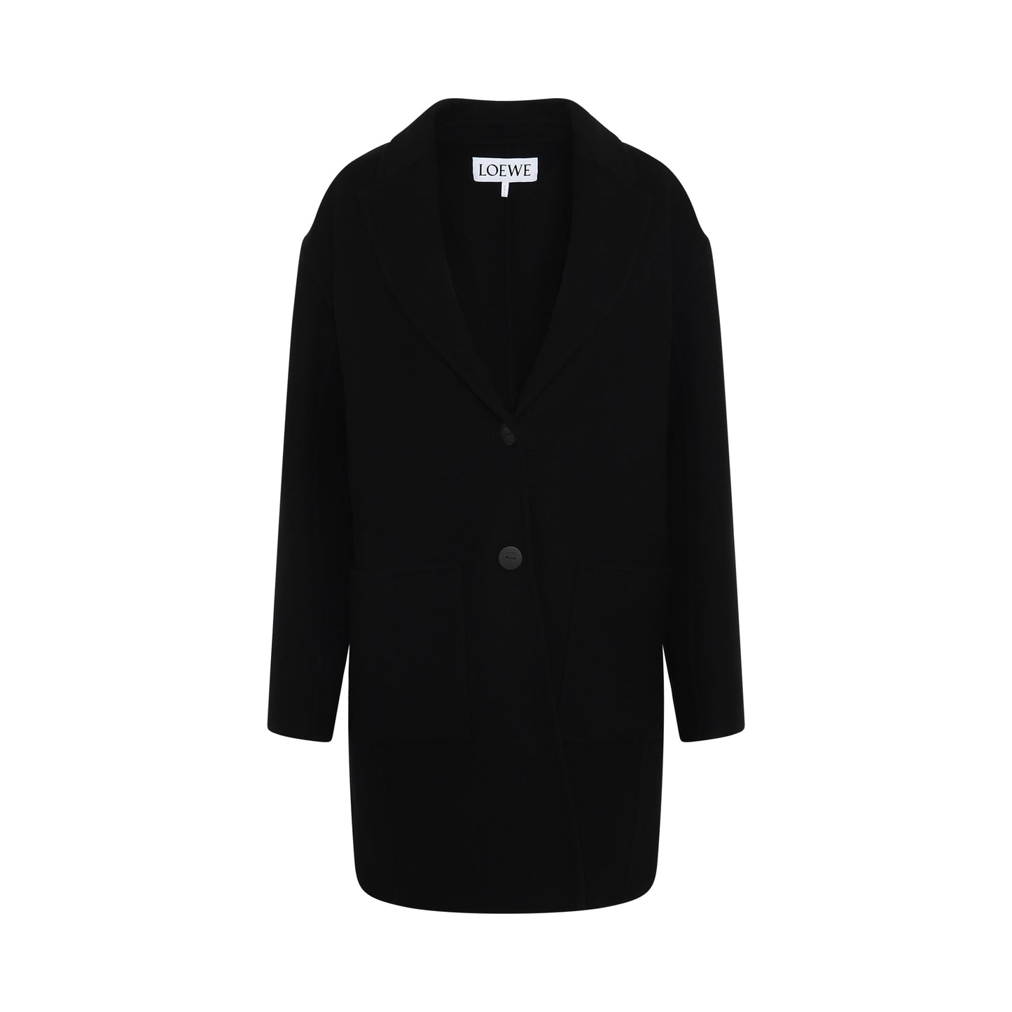 Slit Jacket In Wool And Cashmere Black