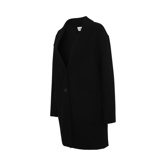 Slit Jacket In Wool And Cashmere Black