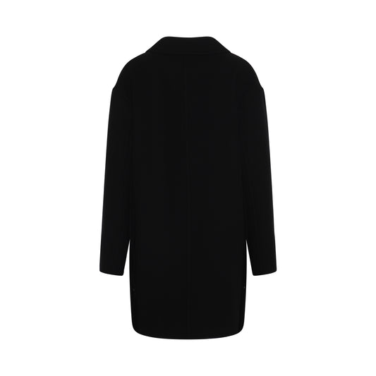 Slit Jacket In Wool And Cashmere Black