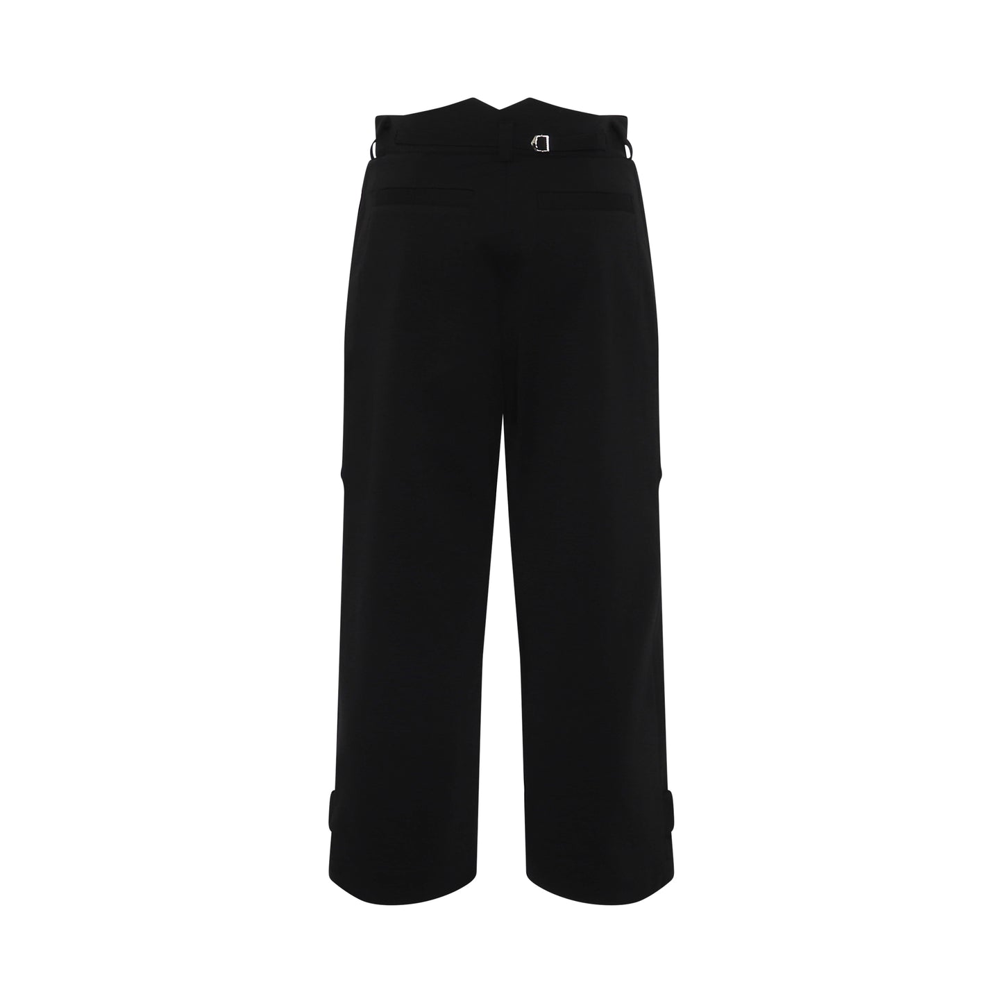 Cropped Trousers In Wool Black