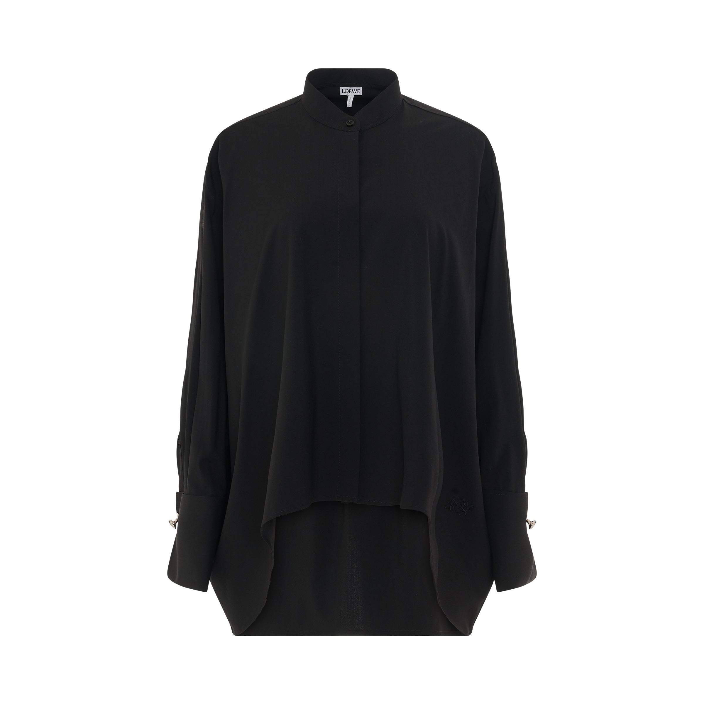 Tunic Wool Shirt in Black