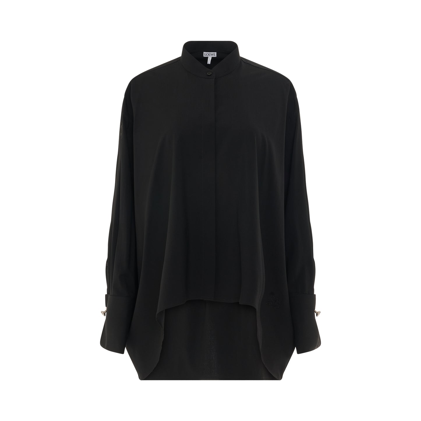 Tunic Wool Shirt in Black