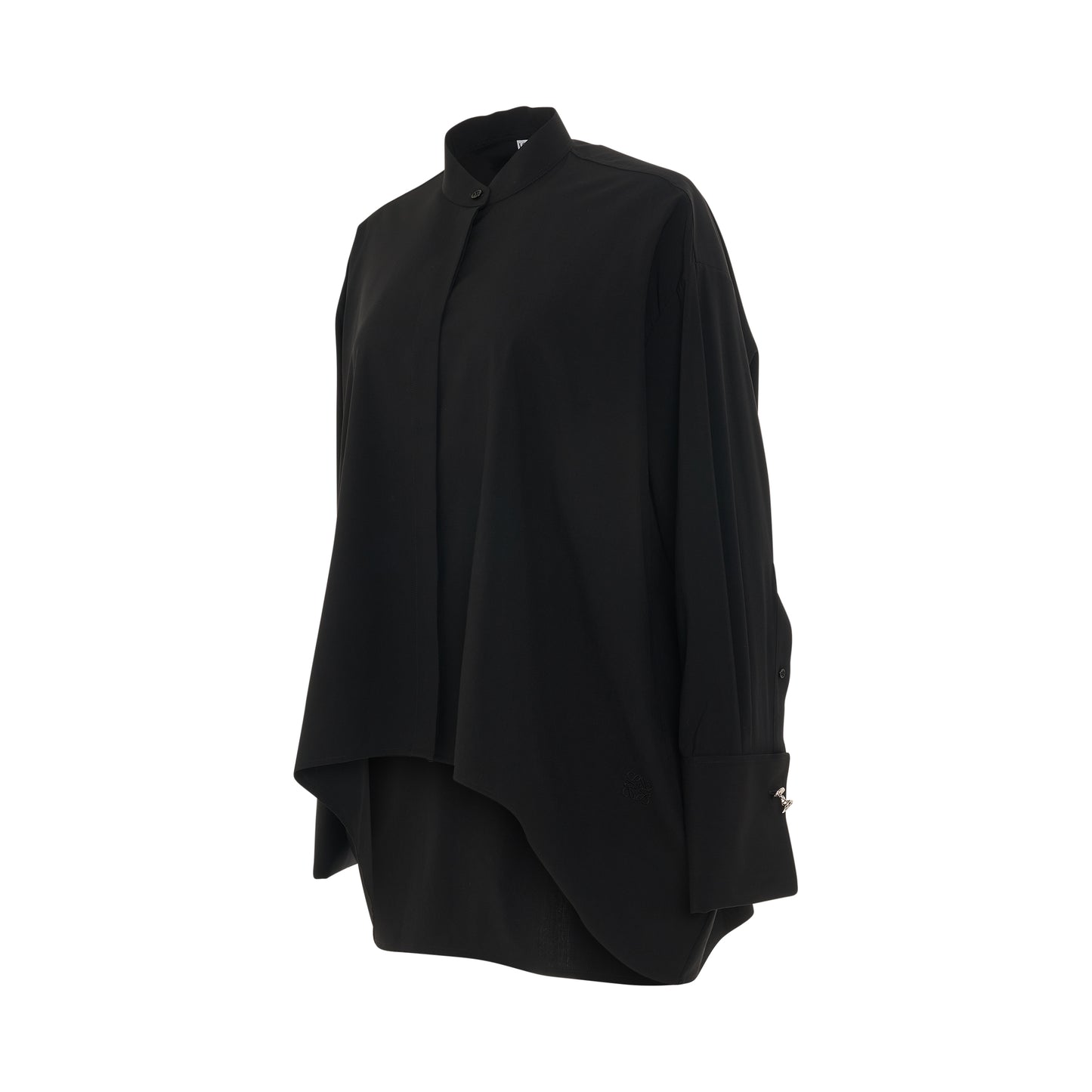 Tunic Wool Shirt in Black