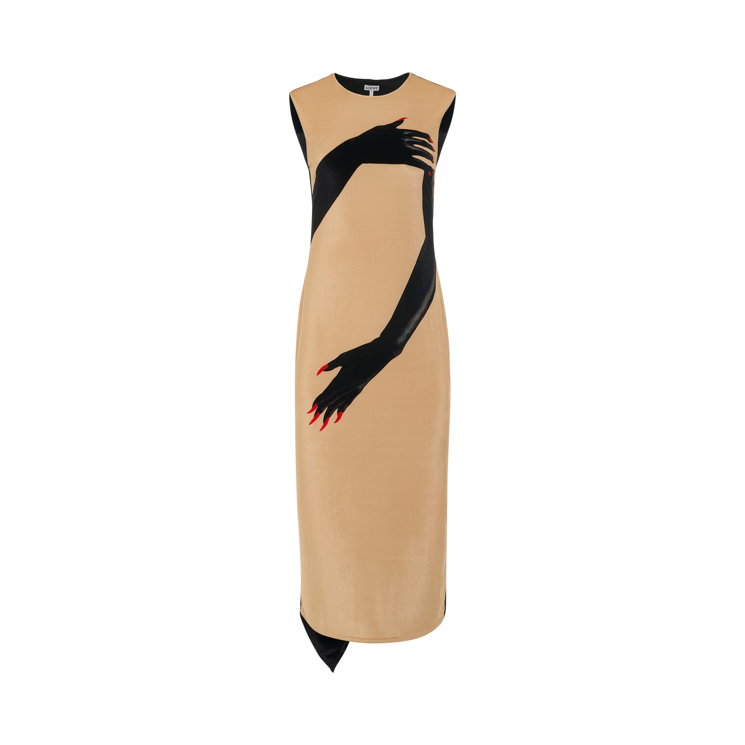 LOEWE Glove Print Dress in Beige/Black – MARAIS