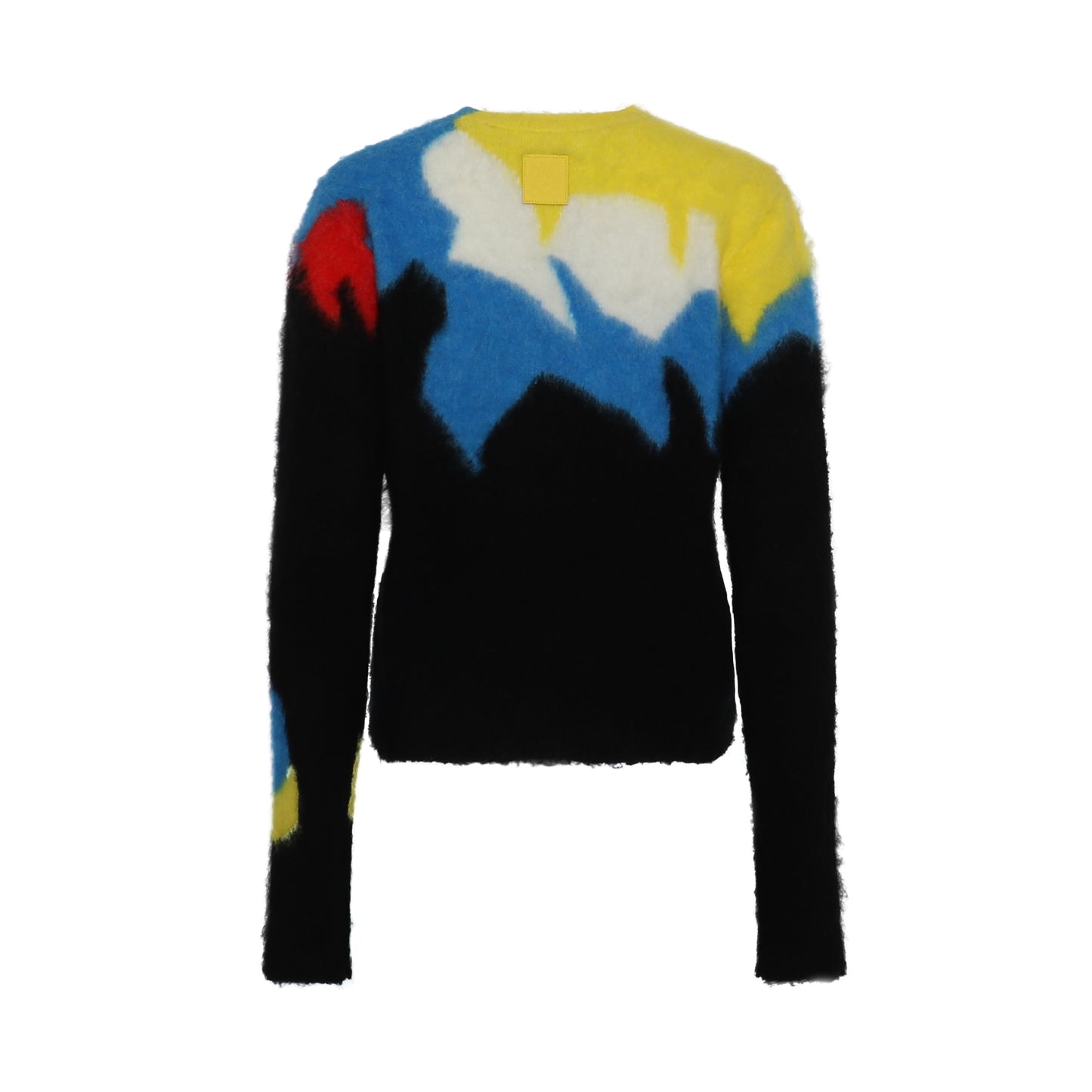 Intarsia Crewneck Sweater In Wool Black/Multicolor