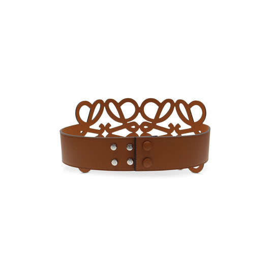 Anagram Cut Out Belt in Tan