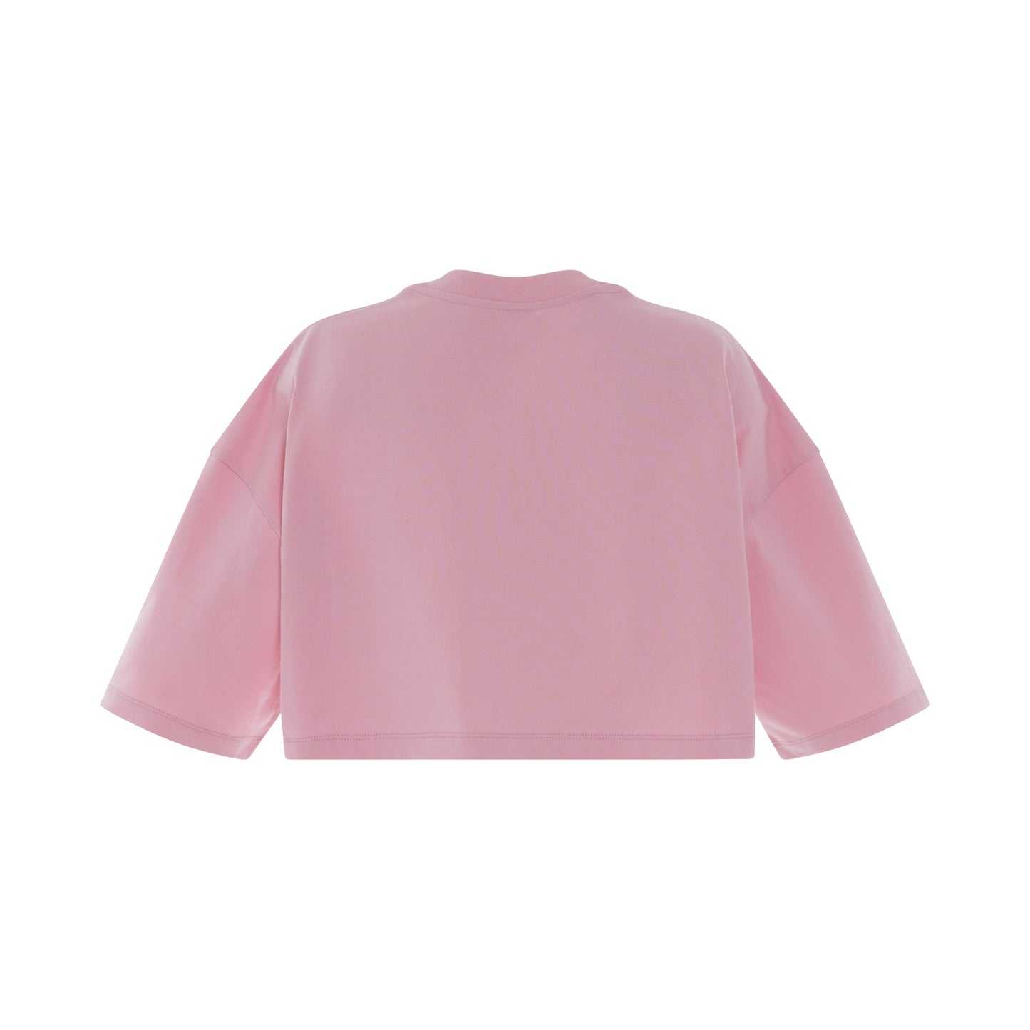 Cropped Anagram T-Shirt in Light Pink