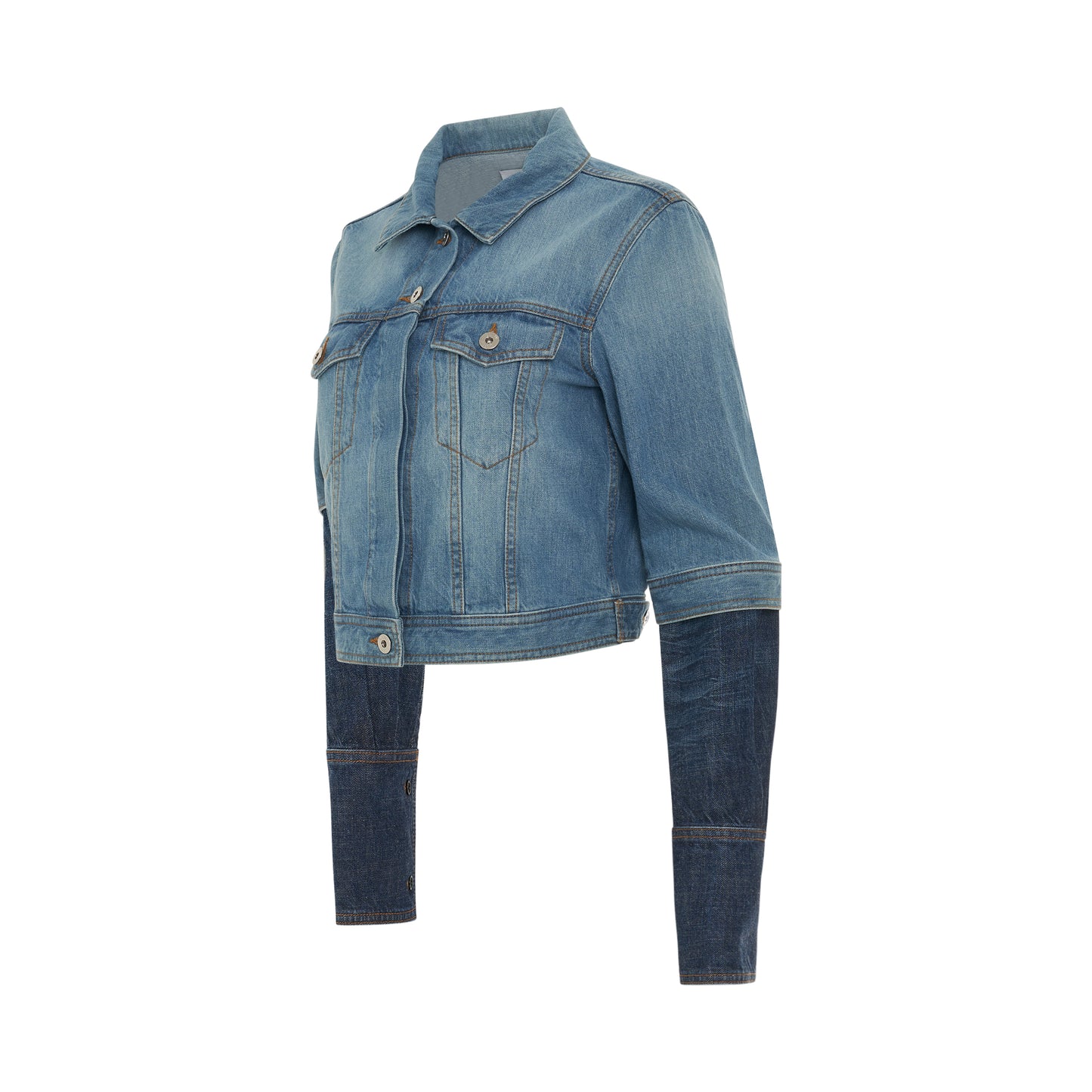 Trompe L'oeil Jacket in Blue Denim