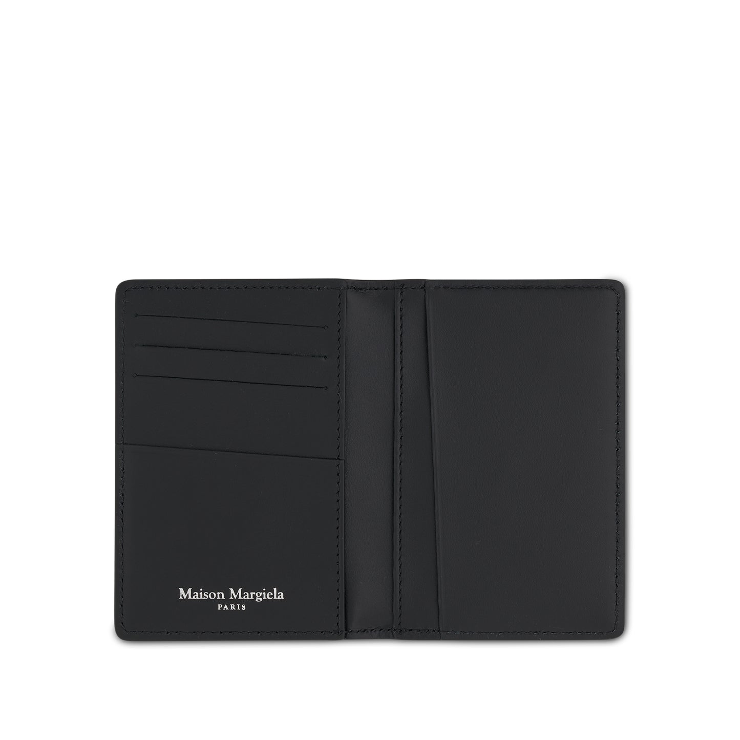 Logo Printed Card Holder in Black