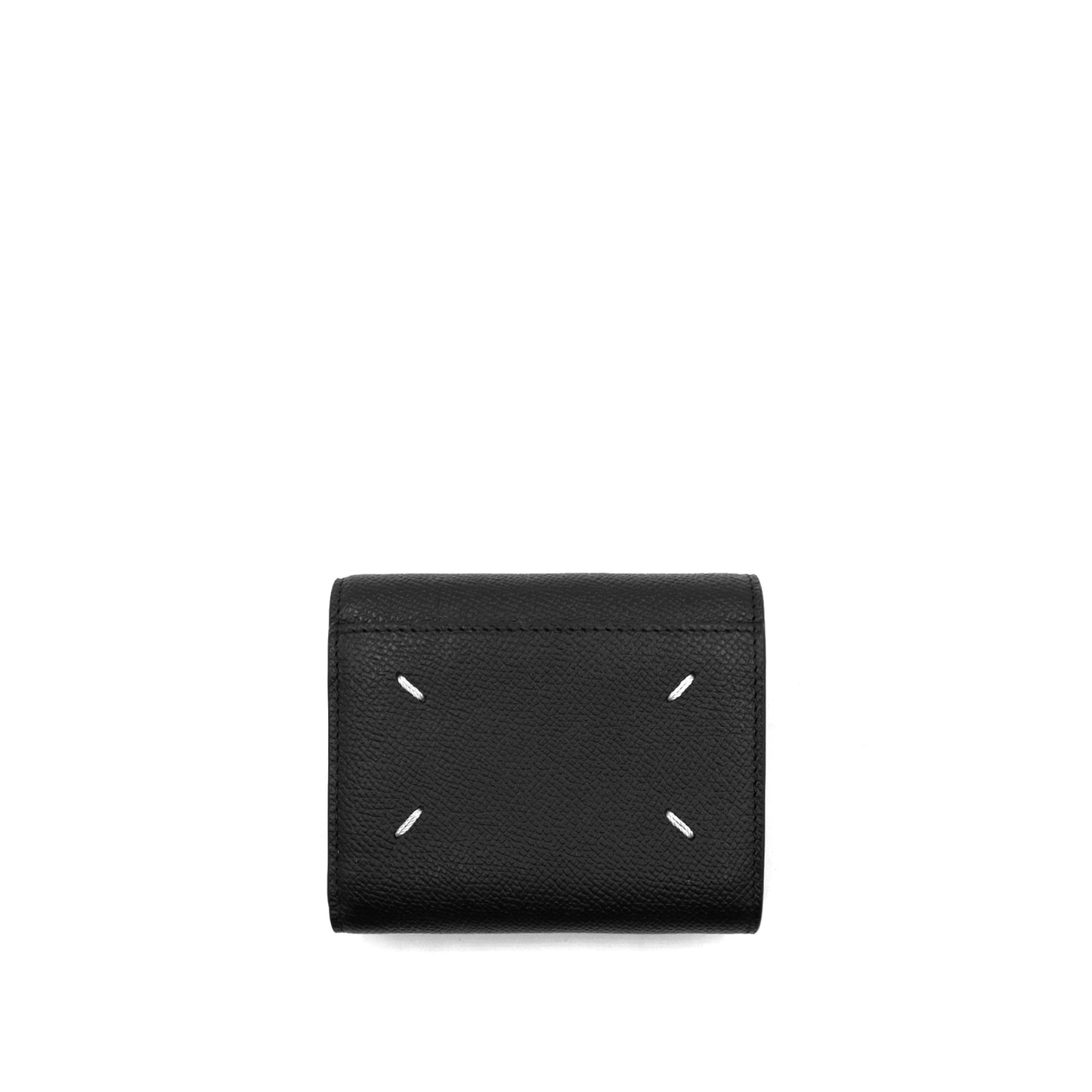 Four Stitch Tri-Fold Wallet in Black
