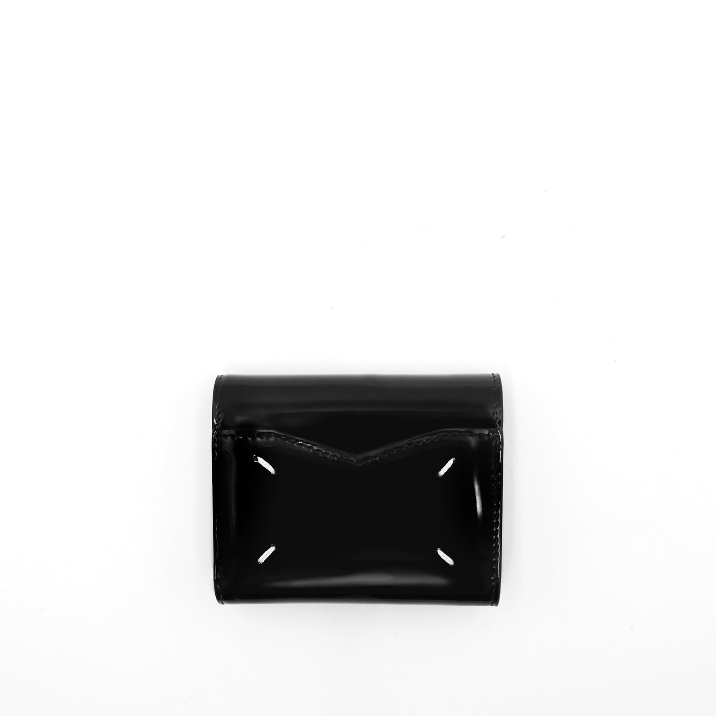 Four Stitch Tri Fold Wallet in Black