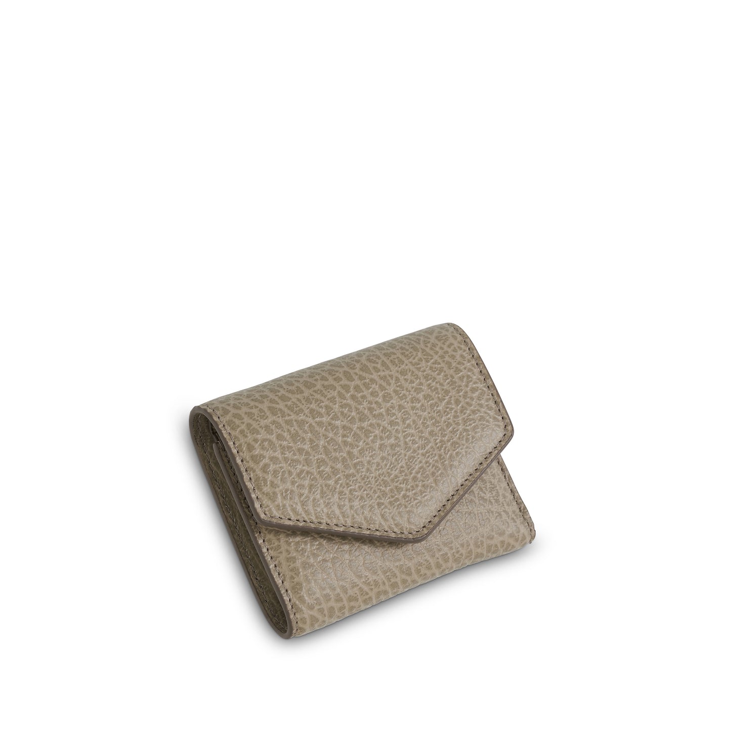 Compact Zip Tri Fold Wallet in Bleach