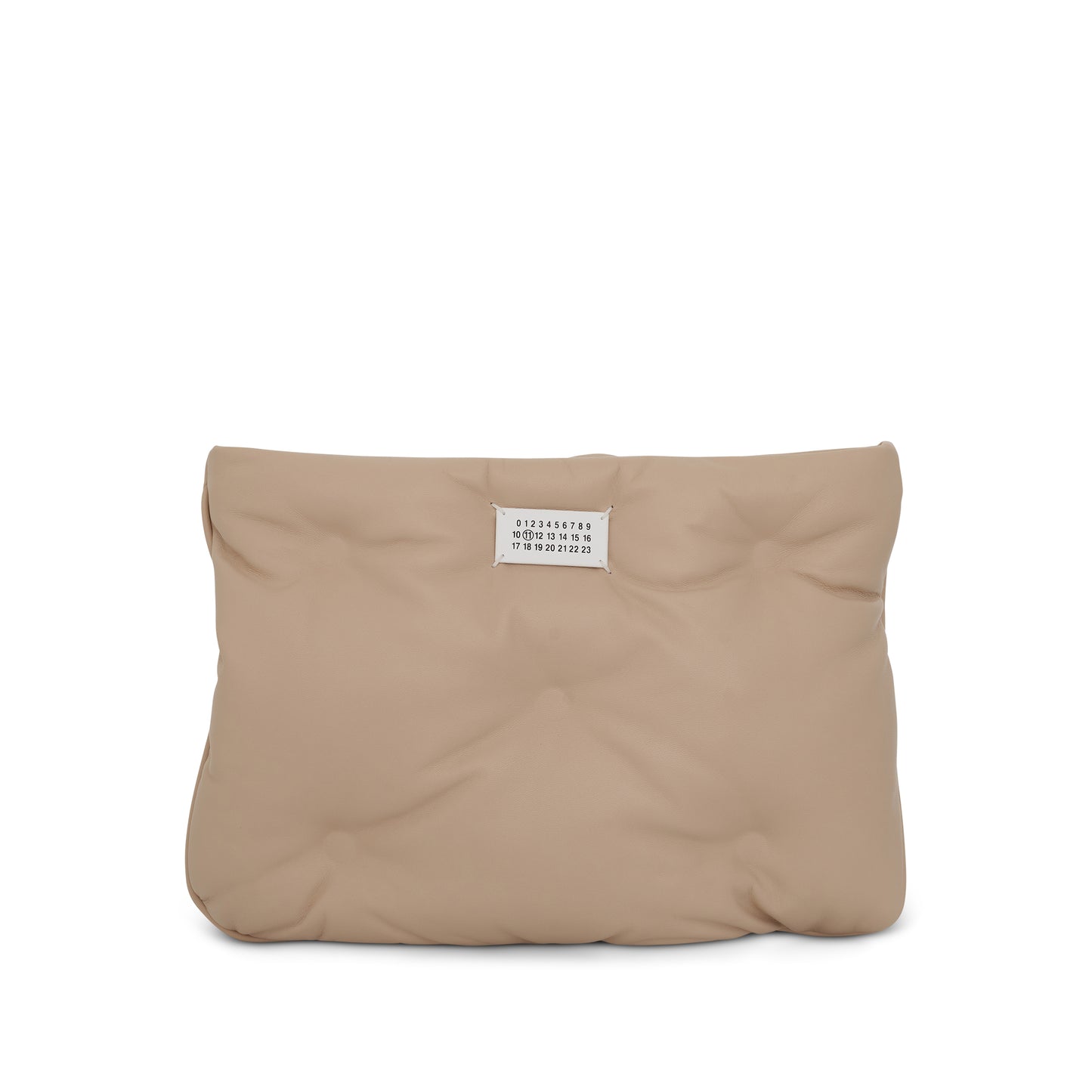 Glam Slam Leather Clutch in Cashmere