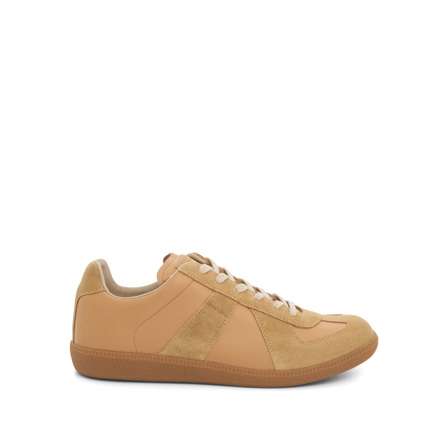 Replica Leather Sneakers in Champagne