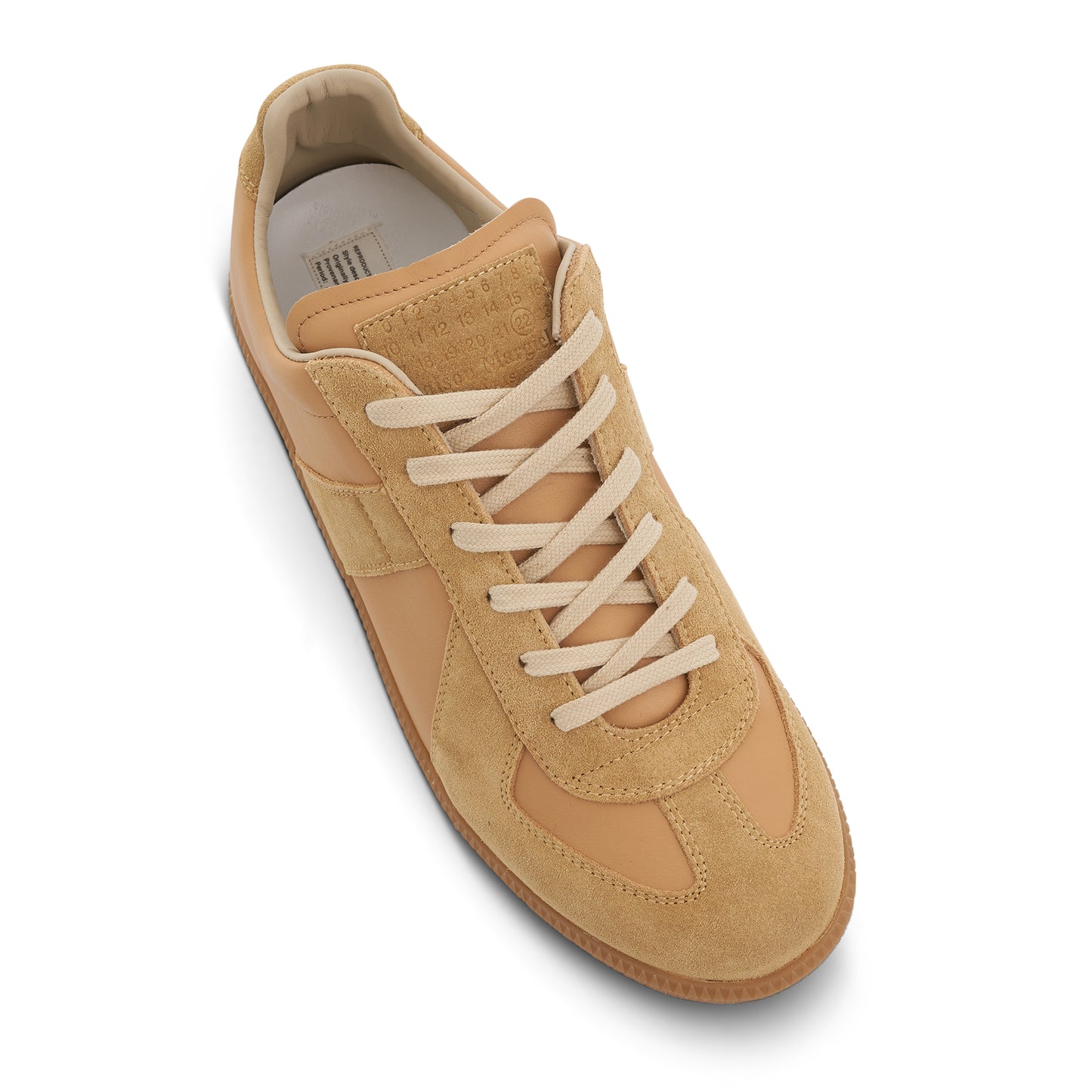 Replica Leather Sneakers in Champagne