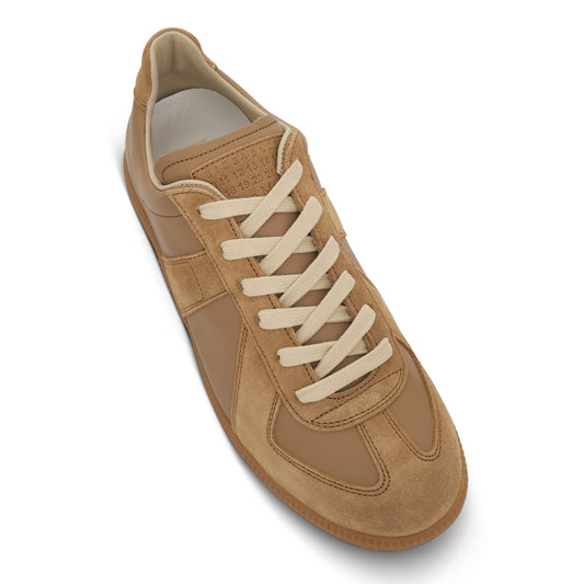 Replica Leather Sneakers in Chamois