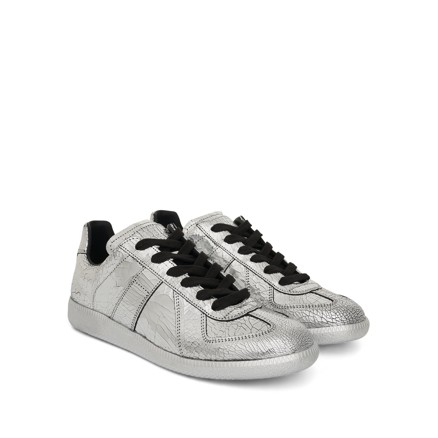 Replica Low Top Sneakers in Silver